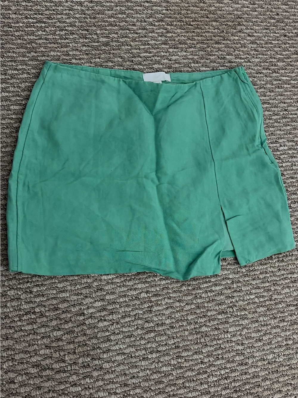 H&M Green Mini Skort with Front Overlay